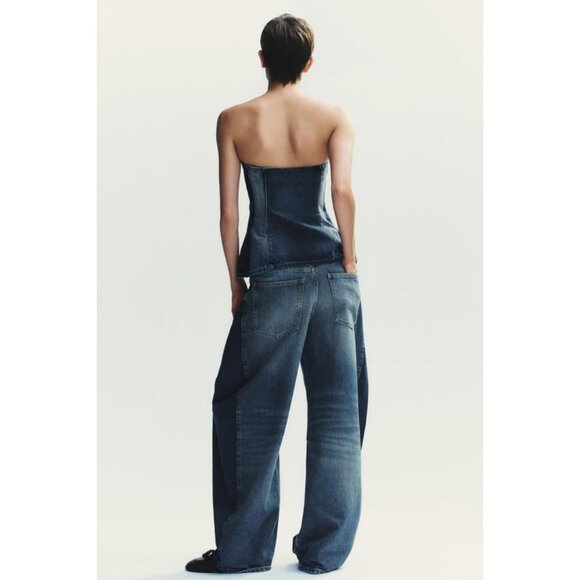 ZARA TRF OVERSIZE BALLOON HIGH-WAIST JEANS - Picture 5 of 9